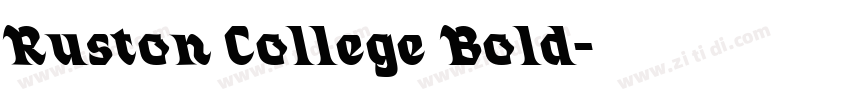Ruston College Bold字体转换